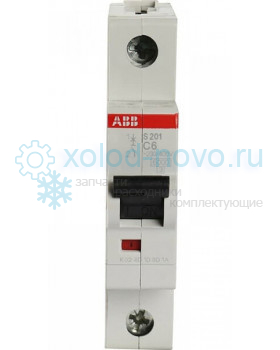 Выключатель автоматический 1-полюсный ABB S201, тип C, 6А, 4,5кА